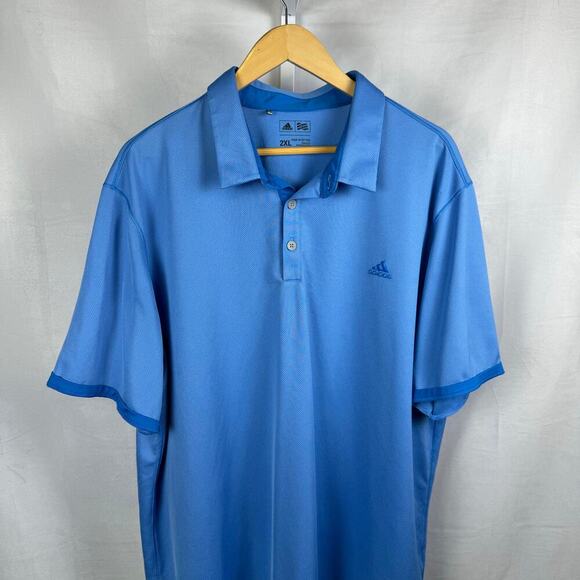Adidas Short Sleeve Athletic Golf Polo Blue Big & Tall Men's 2XL - Picture 1 of 5